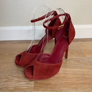 Michael Kors Bright Red Tiegan Platform Sandals